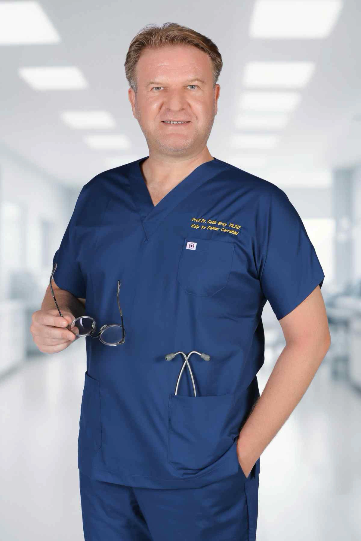 Prof. Dr. Cenk Eray Yıldız in clinical attire
